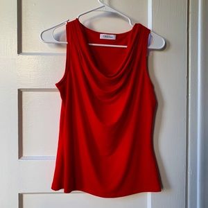 Calvin Klein pleated-neck top